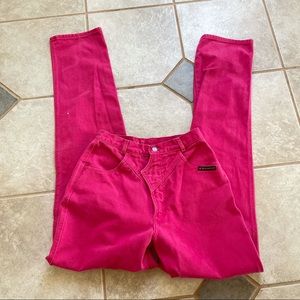 Vintage 80s hot pink Rocky Mountain jeans